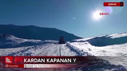Şırnak'ta kardan kapanan 38 kilometrelik yol, ulaşıma açıldı