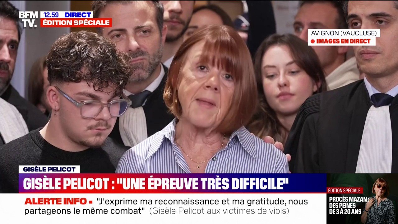 Viols de Mazan: Gisèle Pelicot dit ne "jamais avoir regretté" d'avoir ouvert ce procès au public