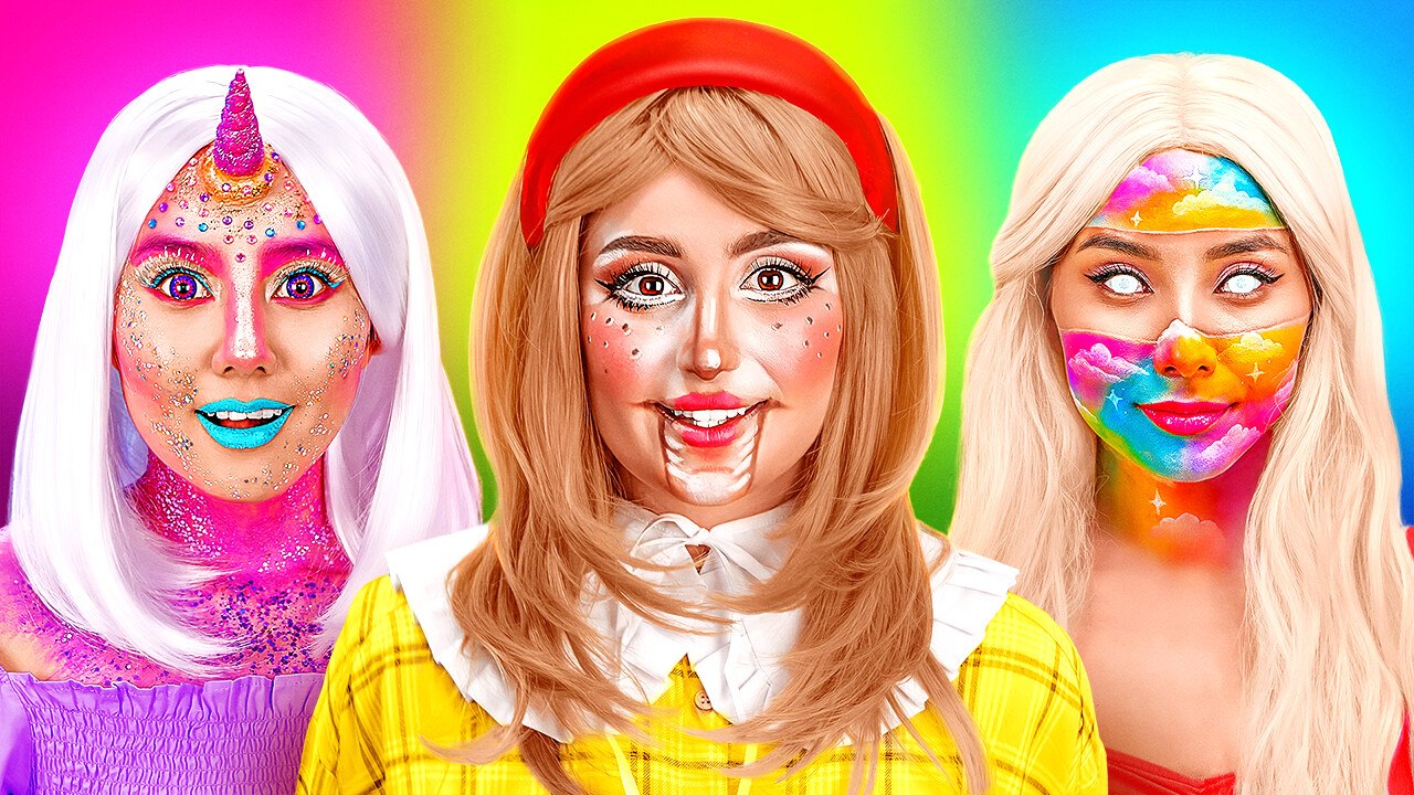 Doll Transformation Tutorial! 💋👗 #Beauty #Makeover #123GO