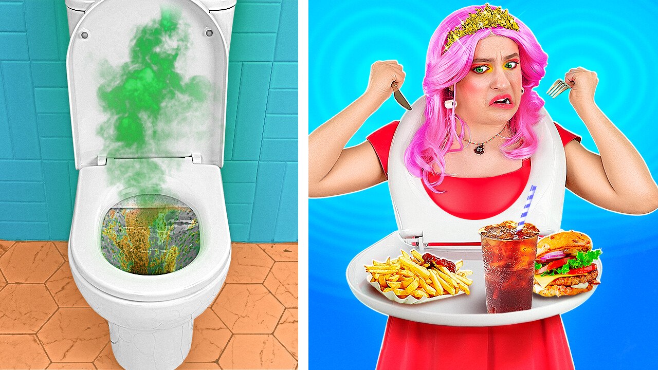 Bathroom Glow-Up! 💡🚽 #LifeHacks #Funny