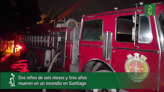 Dos niños de seis meses y tres años mueren en un incendio en Santiago