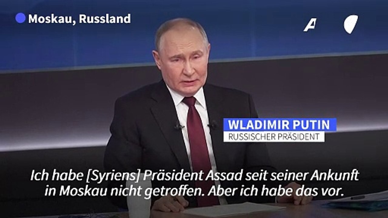 Putin: Sturz Assads 'keine Niederlage' für Russland
