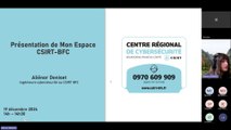 [WEBINAIRE] CSIRT-BFC - Présentation de Mon Espace CSIRT-BFC