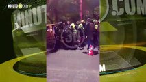 Dos borrachos se robaron un taxi, se fueron en contravía por La Regional y terminaron levantando varias motos