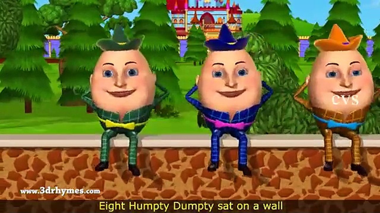 Humpty Dumpty Nursery Rhyme - 3D Animation English Rhymes for children ...