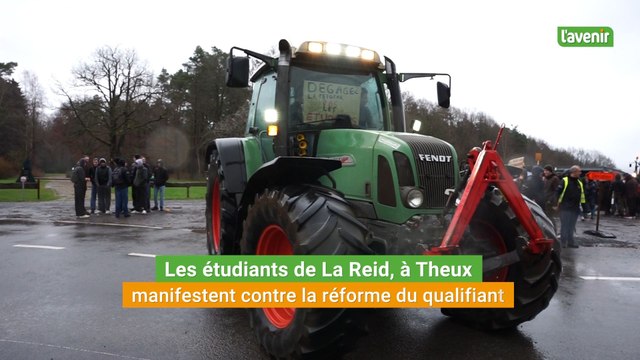 Les élèves de La Reid, à Theux, manifestent contre la réforme du qualifiant