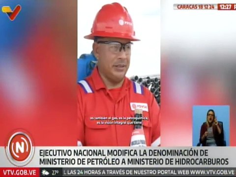 Cartera de Petróleo pasa a llamarse Ministerio del Poder Popular para Hidrocarburos