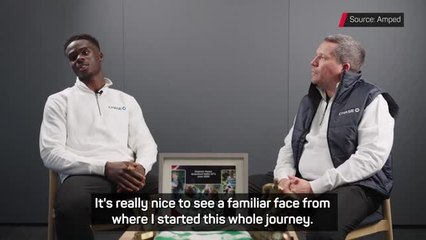 Bukayo Saka reunites with first ever grassroots coach