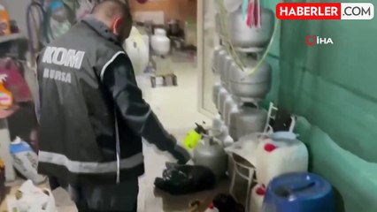 Bursa'da 9 bin 865 litre sahte ve kaçak alkol ele geçirildi