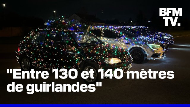 ROBIN DE BFM - Véritable tendance, des automobilistes décorent leurs voitures pour les fêtes de fin d'année