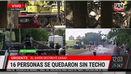 ⚫ TRAGEDIA EN SAN FERNANDO: RETIRAN LOS RESTOS DEL AVIÓN ACCIDENTADO