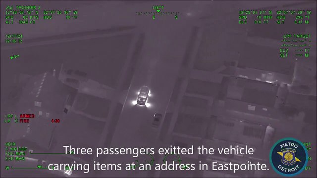 MSP helicopter helps Detroit police track suspects who robbed Amazon truck