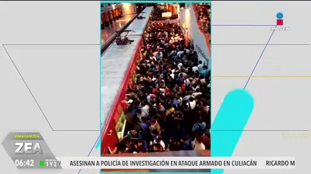 Así se ve la estación Pantitlán del Metro de la CDMX en hora pico