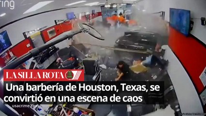 Camioneta chocó contra una barbería de Houston, Texas