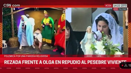 Polémica por el pesebre viviente en Olga