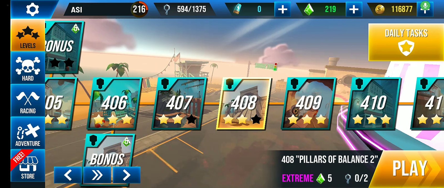 Stunt Car Extreme - Level 408 "PILLARS OF BALANCE 2" BY PETECH