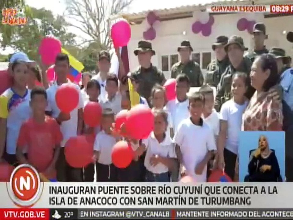 Gobierno Bolivariano inauguró un puente, escuela y ambulatorio en el estado Guayana Esequiba