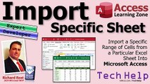 Import a Specific Range of Cells from a Particular Excel Sheet Into Microsoft Access