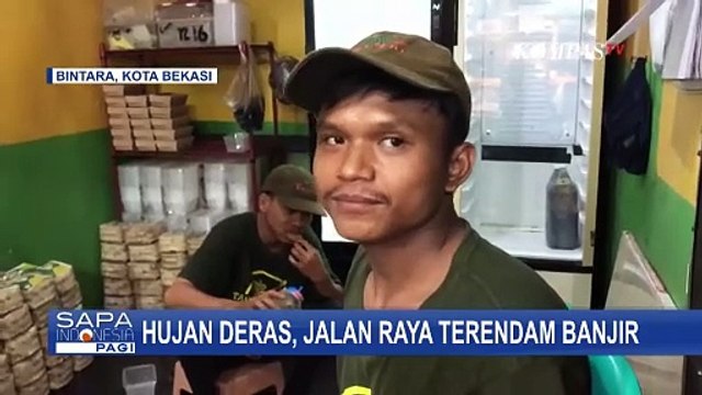 Hujan Deras, Jalan Raya Bintara Kota Bekasi Terendam Banjir