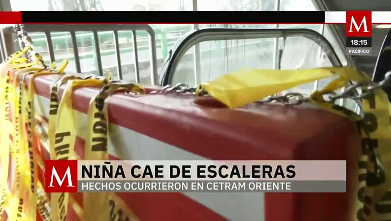 Mal mantenimiento de escaleras eléctricas ocasiona la caída de una menor de edad en CETRAM Oriente
