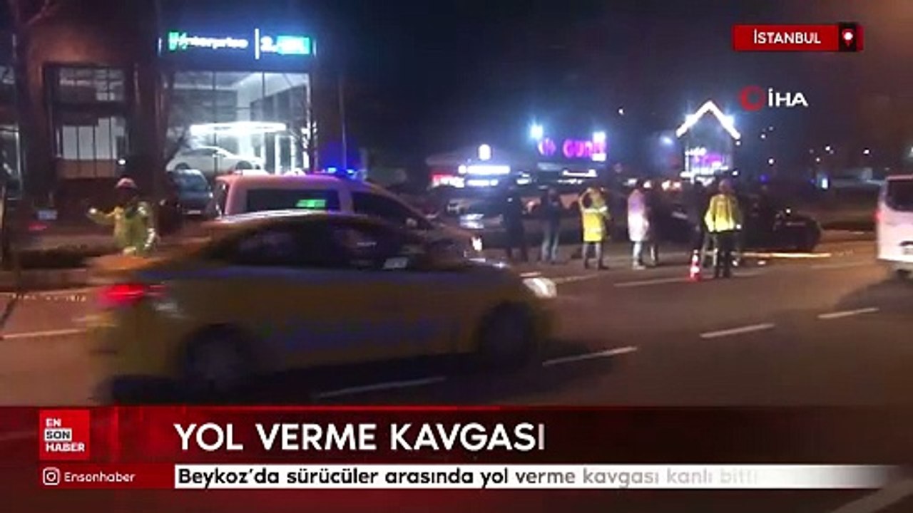Beykoz'da sürücüler arasında yol verme kavgası kanlı bitti