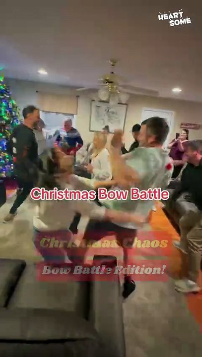 Hilarious Family Bow Battle Turns Into Christmas Chaos!