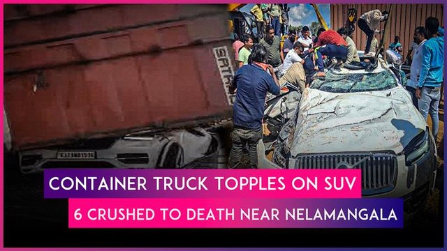Bengaluru IT Firm CEO, His Family Crushed To Death After Container Truck Topples On Their SUV