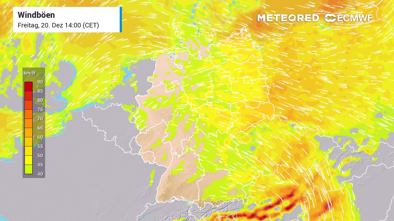 Sturmgefahr vor den Festtagen. Es drohen regional schwere Sturm- und sogar Orkanböen!