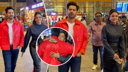 Fans Go In Frenzy As Baby John Stars Varun Dhawan & Wamiqa Gabbi Arrive At  Airport