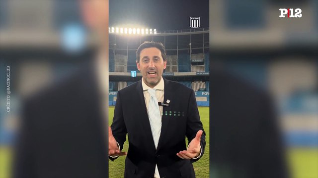 Vamos a trabajar incansablemente : Milito saludó a los hinchas desde el Cilindro en su primer día como presidente