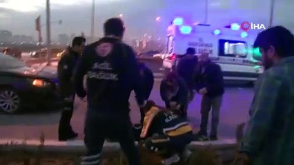 Kayseri'de Kaza! Otomobil ile Motosiklet Çarpıştı