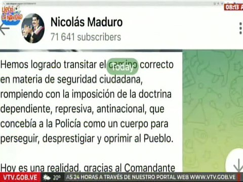 Caracas | Pdte. Nicolás Maduro felicita a la Policía Nacional Bolivariana en su 15° Aniversario