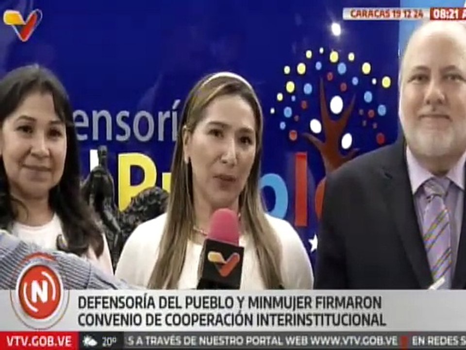 Caracas | Minmujer y Defensoría del Pueblo firman convenio de cooperación interinstitucional