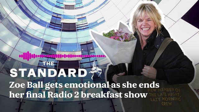 Zoe Ball in tears during final Radio 2 breakfast show as she signs off: 'It's been such a gift'