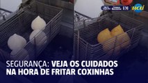 Dona de fábrica de salgados ensina como fritar coxinhas com segurança