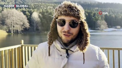 Gölcük Tabiat Parkı buz tuttu