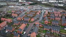 Fresh aerial footage over Coseley New Village development, Tipton.