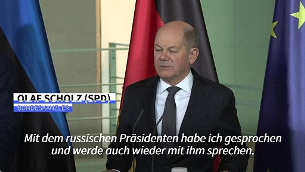 Scholz: "Ich habe und ich werde wieder mit Putin sprechen"