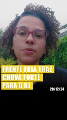 🌦️ Frente fria traz chuva forte para o RJ