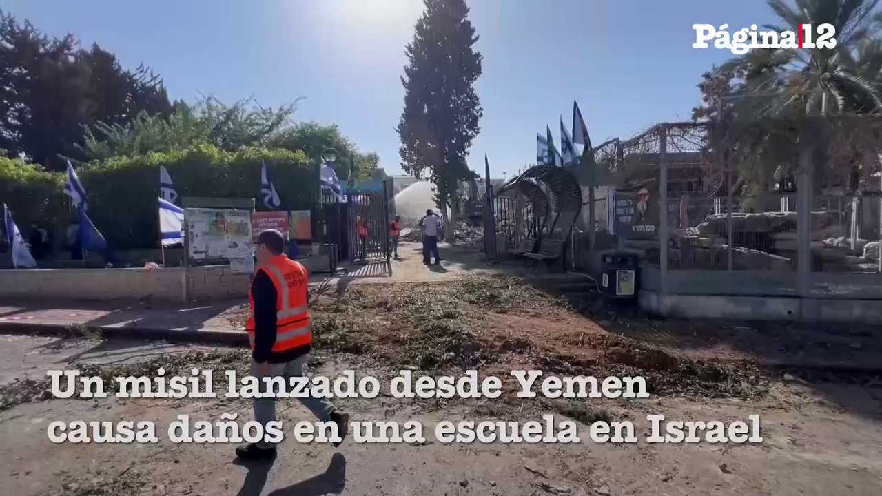 Fragmentos de un misil lanzado desde Yemen causan daños en una escuela en Israel