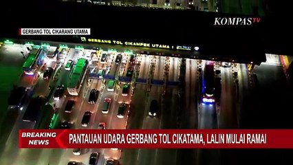 Pantauan Udara Gerbang Tol Cikatama Jelang Nataru, Ini Kata Jasa Marga soal Contraflow