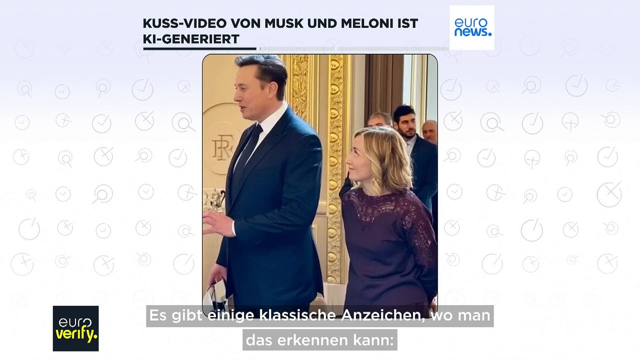 Virales 'Kuss-Video' von Musk und Meloni ist KI-generiert