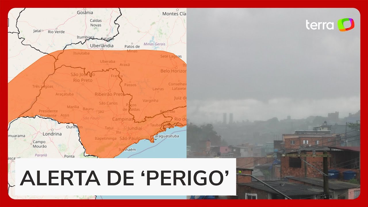 Inmet emite alerta laranja para tempestades em todo o Estado de São Paulo