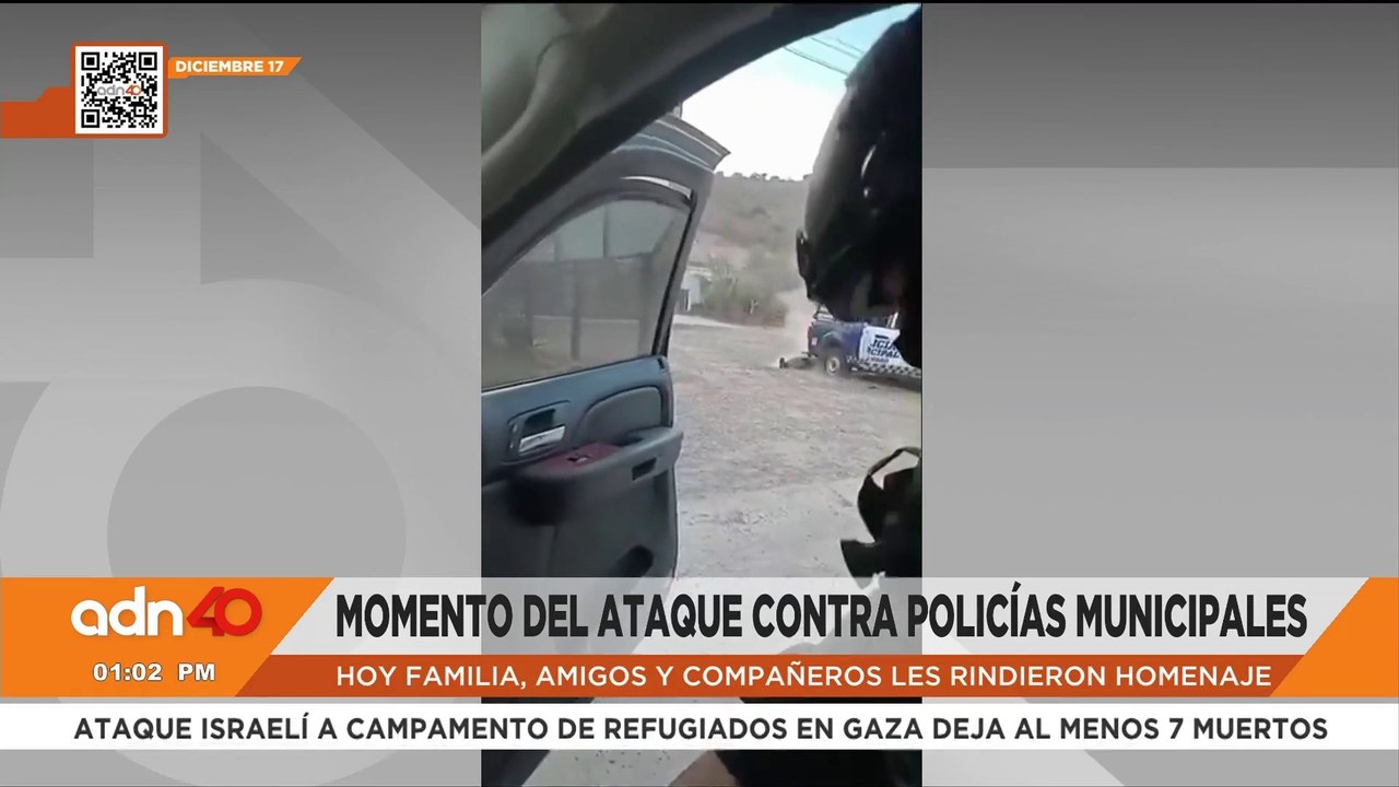Momento exacto del ataque contra dos policías de Jerécuaro, Guanajuato