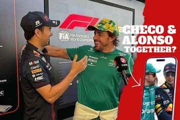 Checo Pérez and Fernando Alonso hugged in Brasil GP in 2023