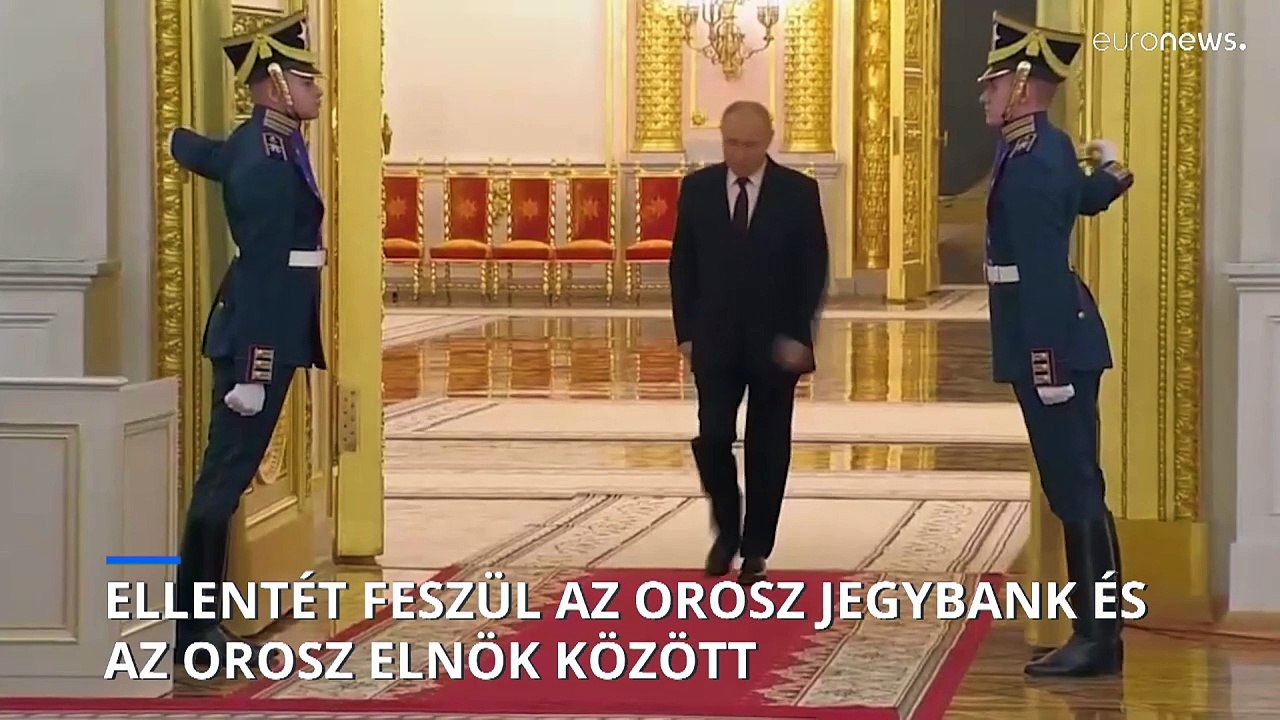 Egyre nyilvánvalóbb az ellentét az orosz elnök és a jegybank között