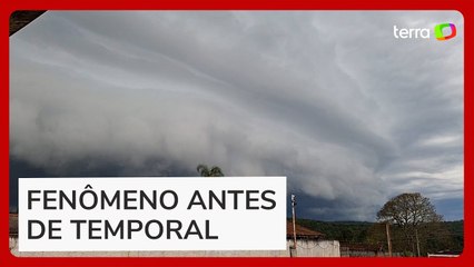 Nuvem gigante impressiona moradores no interior de São Paulo