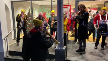 Wonderbrass got people dancing with their festive grooves