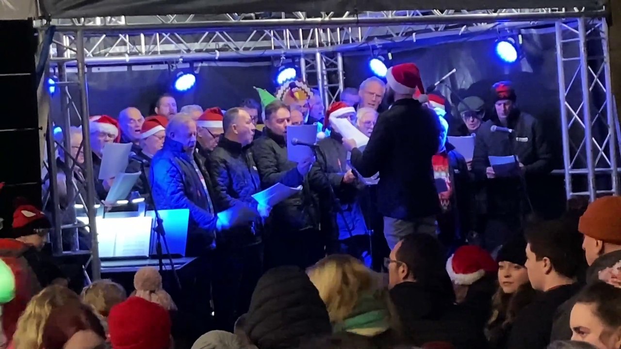 Monmouth Male Voice Choir serenaded the crowd with carols and Christmas songs