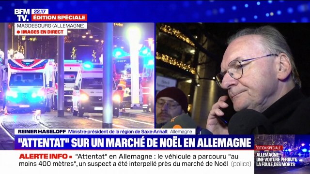 Passage meurtrier d'une voiture sur un marché de Noël de Magdebourg: Au moins 60 blessés , déclare le ministre-président de la région